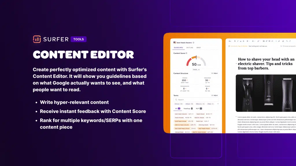 SEO Surfer Content Editor promo image